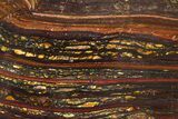Polished Tiger Iron Stromatolite Slab - Billion Years #317905-1